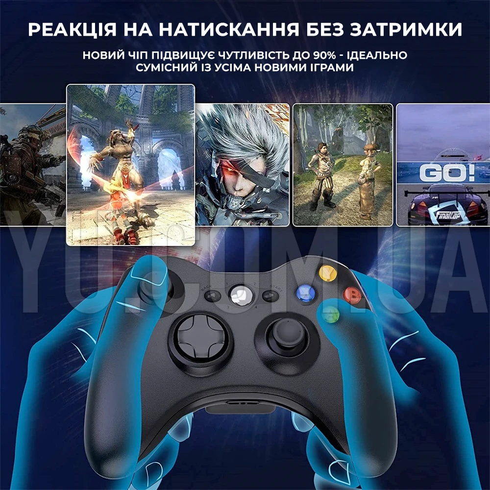 Бездротовий геймпад XBOX 360 Wireless Controller ігровий джойстик для PC